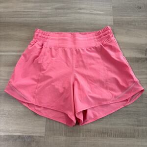 Lululemon Hotty Hot High-Rise Lined Short 4" Raspberry Cream Women Size 6